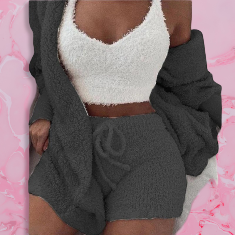 Luxury Fluffy Sleepwear Set