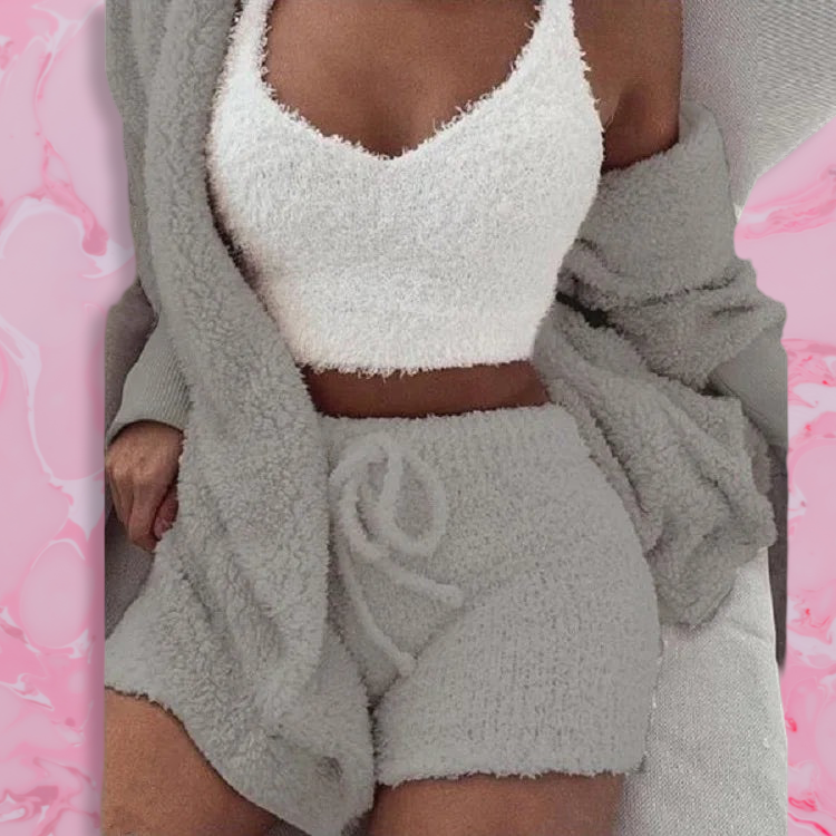 Luxury Fluffy Sleepwear Set