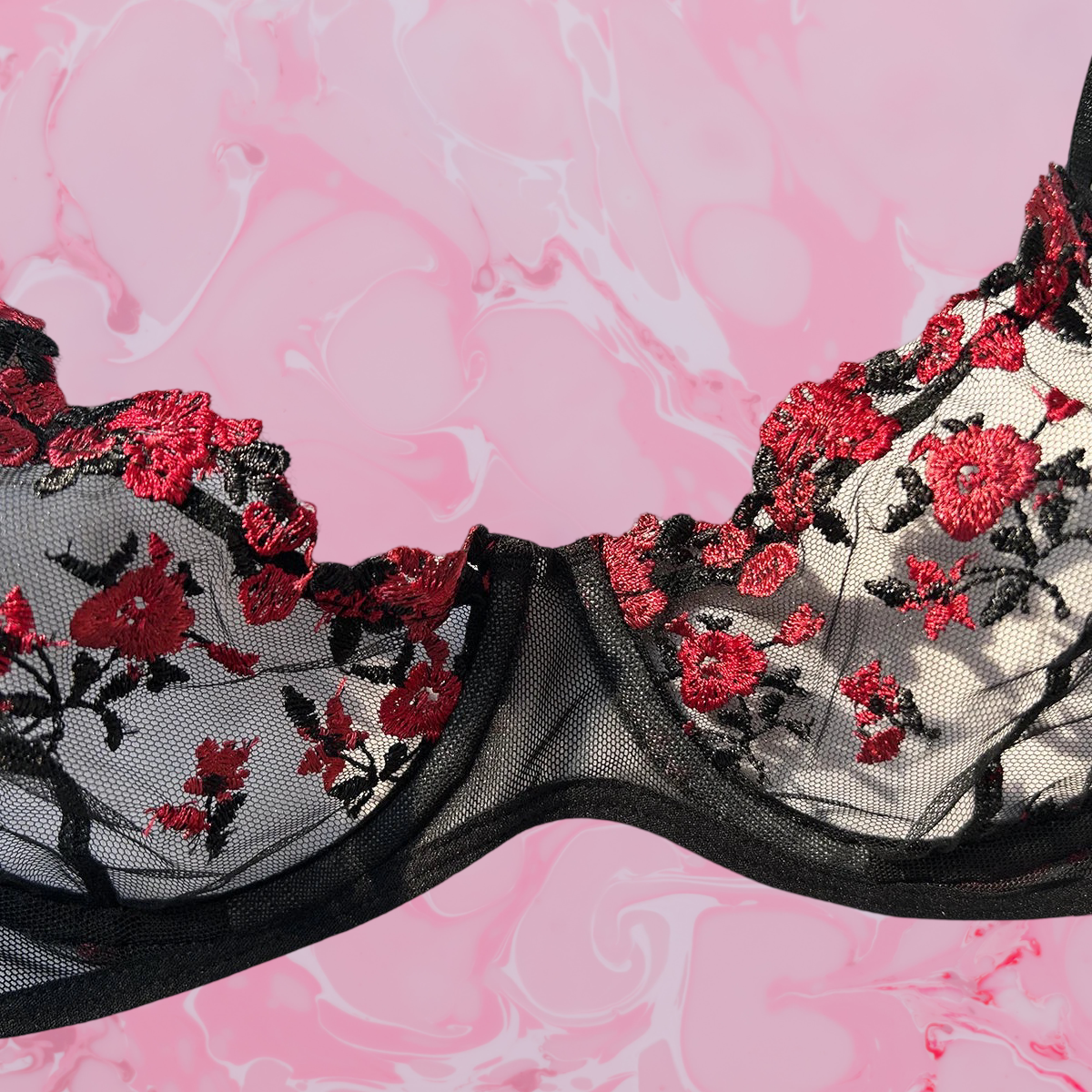 Midnight Roses Lingerie Set