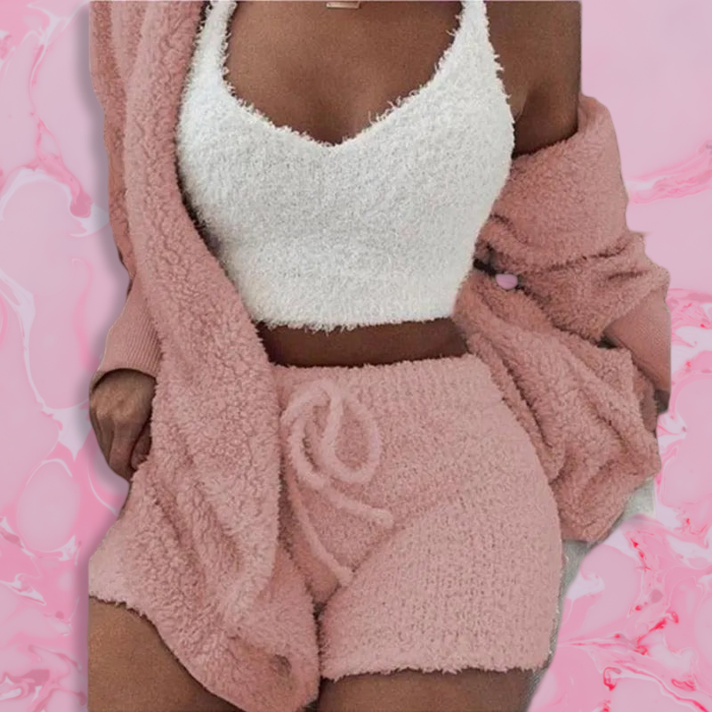 Luxury Fluffy Sleepwear Set