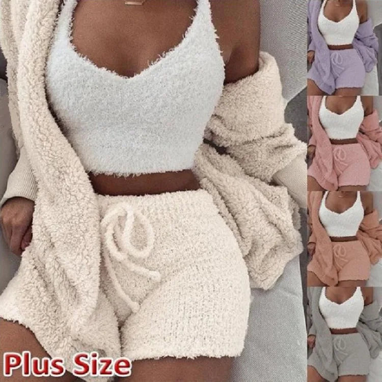 Luxury Fluffy Sleepwear Set